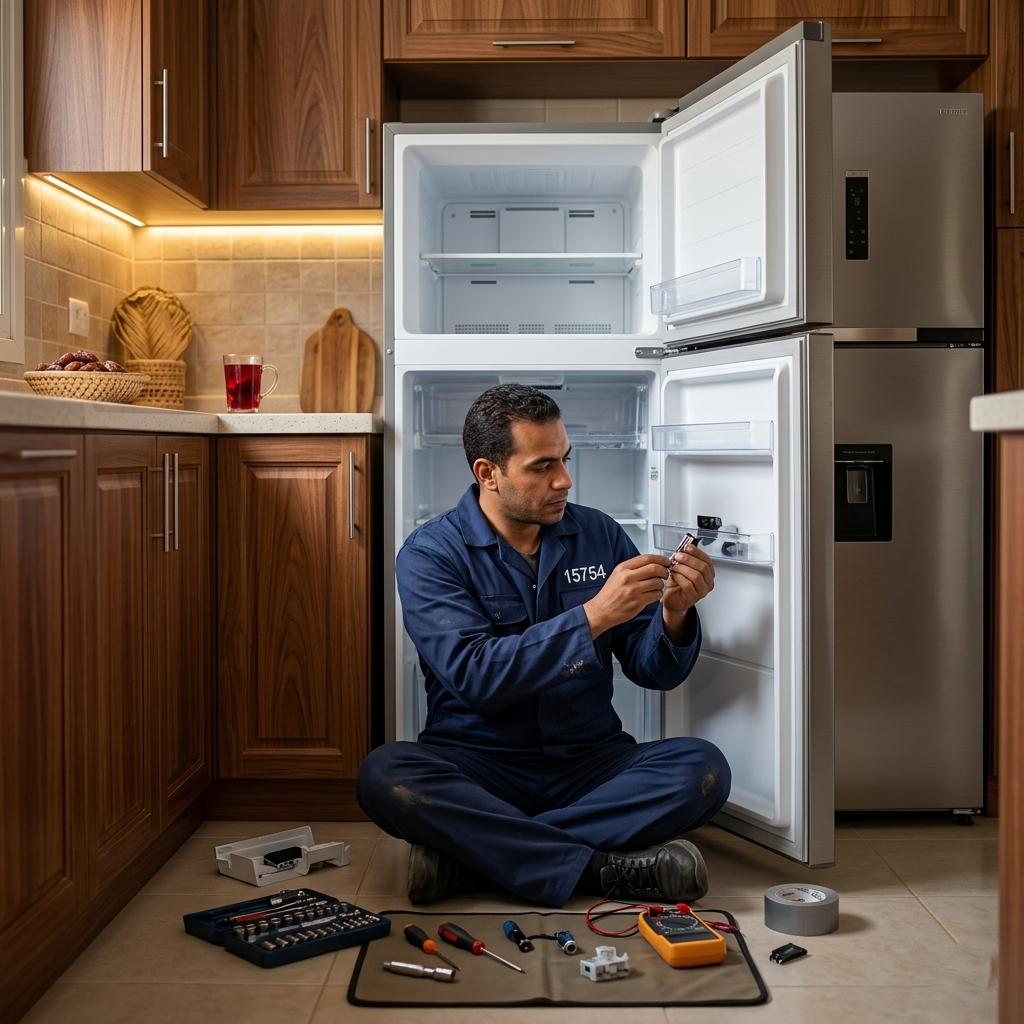 ثلاجة سامسونج حديثة بتصميم أنيق